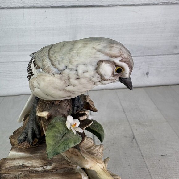 Vintage Masterpiece By Homco MOCKINGBIRD & CHICK Mother Baby Porcelain Figurine - Picture 13 of 16